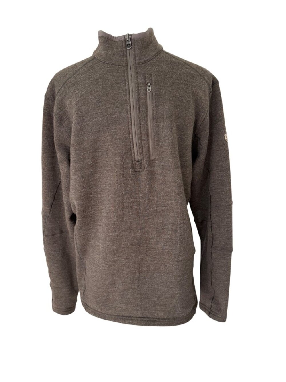 Kuhl Pullover Men’s Size Large Rebel 1/4 Zip Brown Wool Blend Style 3121